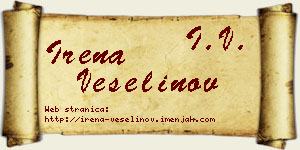 Irena Veselinov vizit kartica